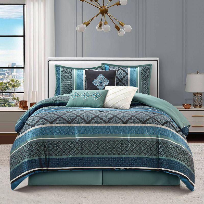 Nanshing America, Inc Tefia Karr Microfiber 7 Piece Comforter Set