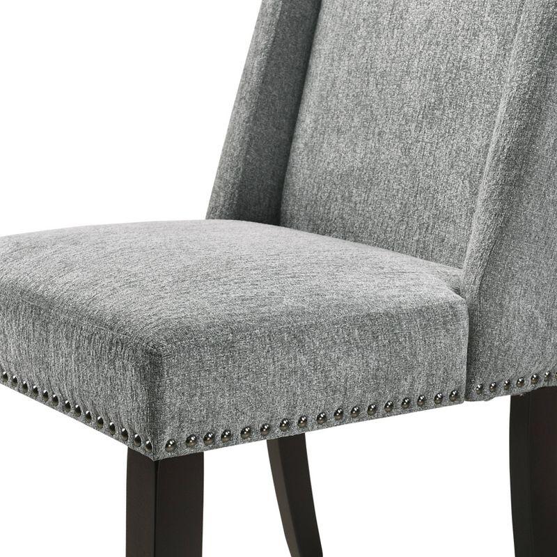 Carolina Living Set of 2 24" Laurant Upholstered Counter Height Barstools Charcoal/Espresso