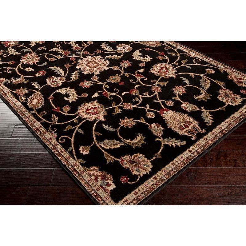 Hand-Knotted Black Synthetic Fur 5' x 7' Area Rug