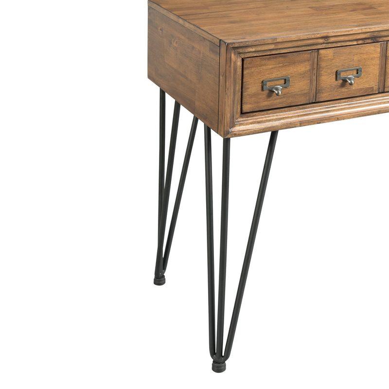 Tanner Sofa Table Light Walnut - Picket House Furnishings: Storage, Hairpin Legs, Apothecary Drawers