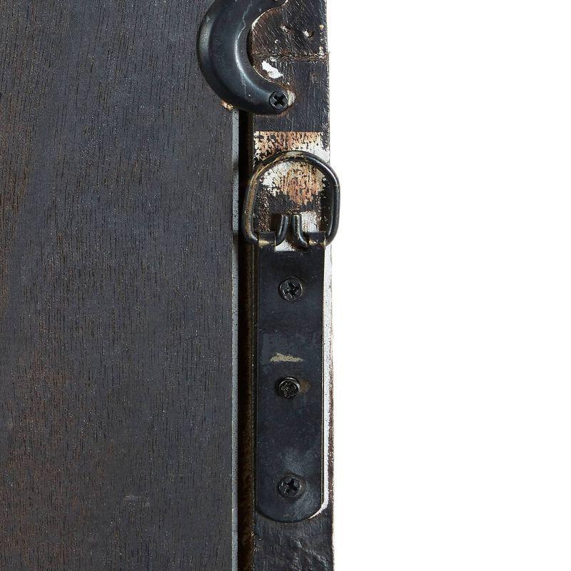 25" x 42" Distressed Wood Arched Window Wall Mirror White - Olivia & May: Antiqued Finish, MDF Frame, No Assembly Required
