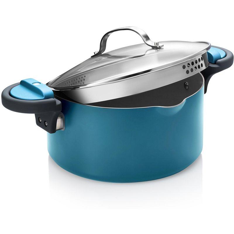 Gotham Steel Gotham Steel Stock Multipurpose Pasta Pot with Strainer Lid & Twist and Lock Handles