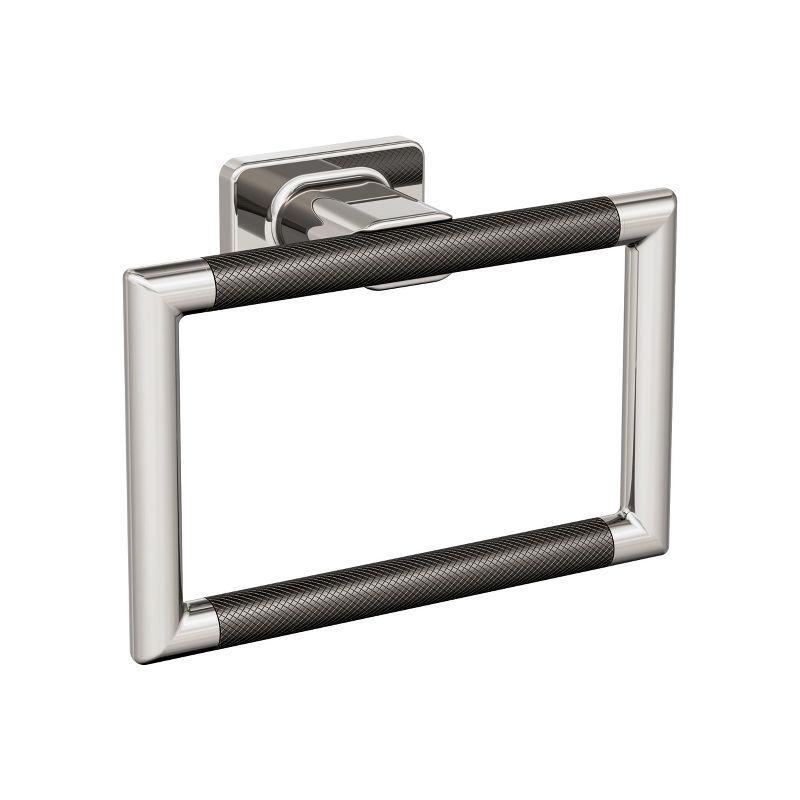 Amerock Esquire Polished Nickel/Gunmetal Closed Towel Ring