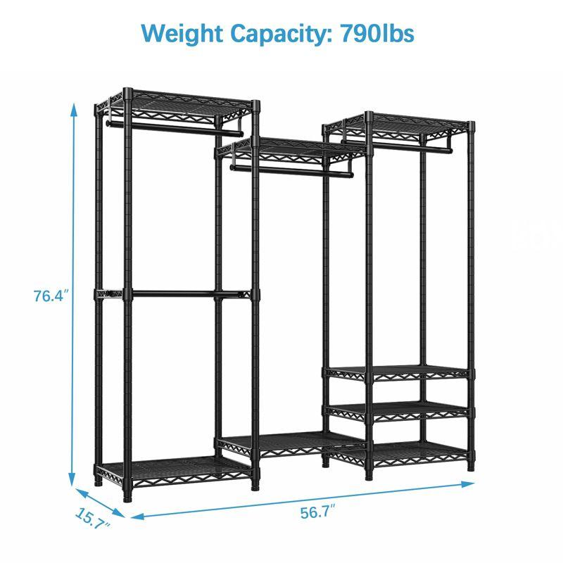 VIPEK V5 Medium Portable Closet Wardrobe Heavy Duty Clothes Rack, Freestanding Closet Metal Clothing Rack