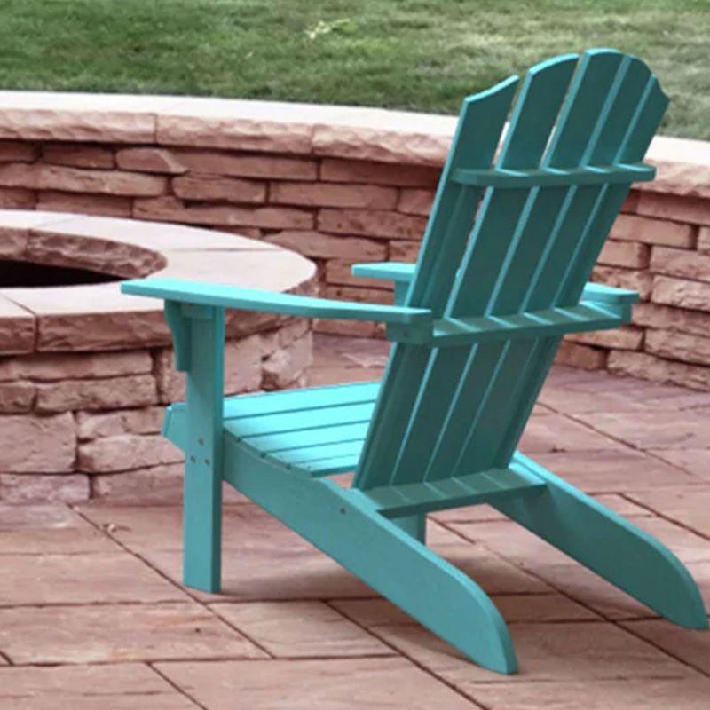 PolyTEAK Element Collection Poly Lumber Wood Alternative All Weather Outdoor Adirondack Chair for Patios, Porches, Decks, and Pool Side, Blue