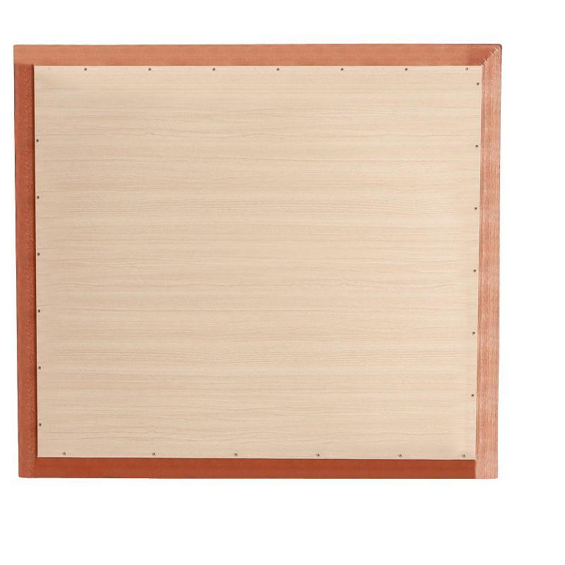 Passion Furniture Marilla 35 in. x 39 in. Modern Rectangle Framed Cherry Dresser Mirror