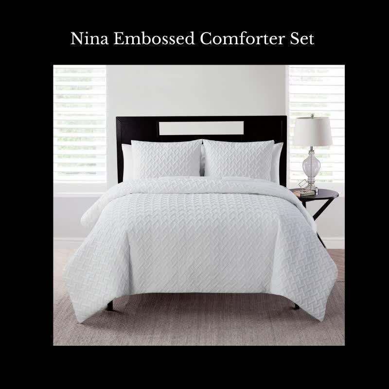 Nina II Embossed Comforter Set