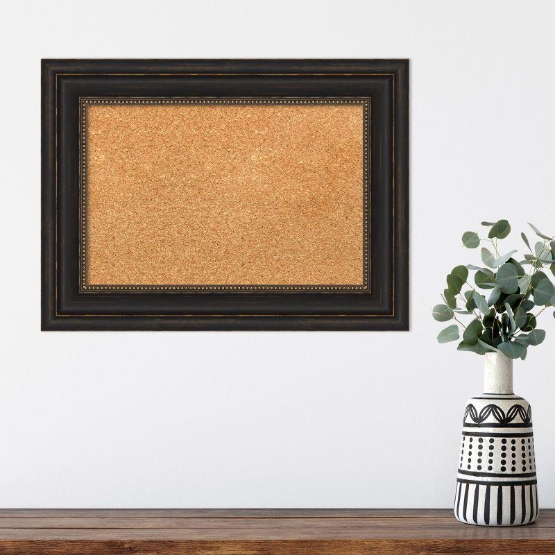 Amanti Art Accent Bronze Framed Corkboard, Natural Cork