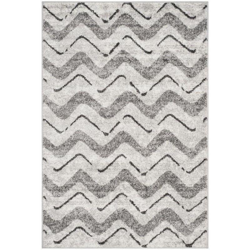 Reversible Hand-Knotted Chic Gray Synthetic Rug 4' x 6'