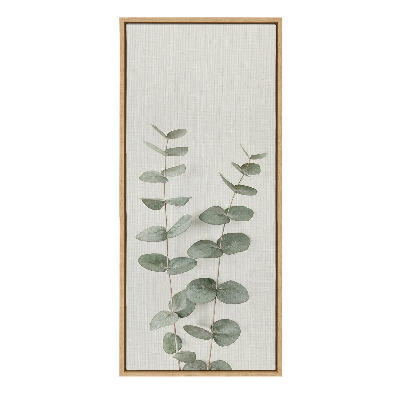 Natural Eucalyptus Botanical II Framed Canvas Art, 18x40