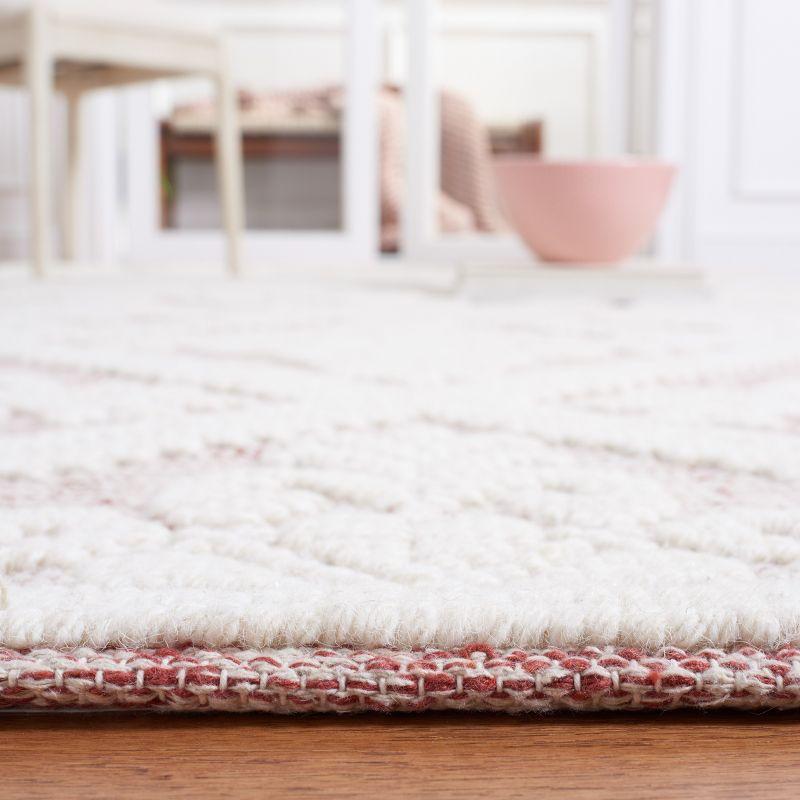 Vermont VRM306 Hand Woven Indoor Area Rug - Ivory/Red - 6'x9' - Safavieh