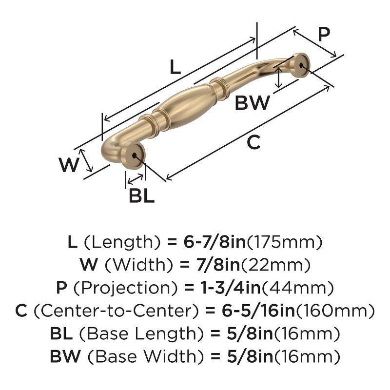 Granby 6-5/16 inch (160mm) Center-to-Center Champagne Bronze Cabinet Pull