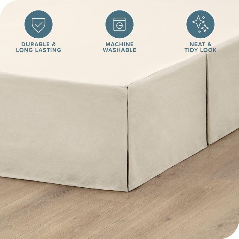 Bare Home Tailored 15" Pleated Bed Skirt