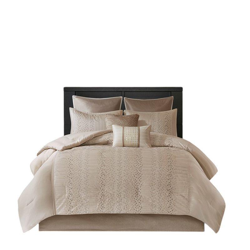 Camelia 8 Piece Embroidered Comforter Set
