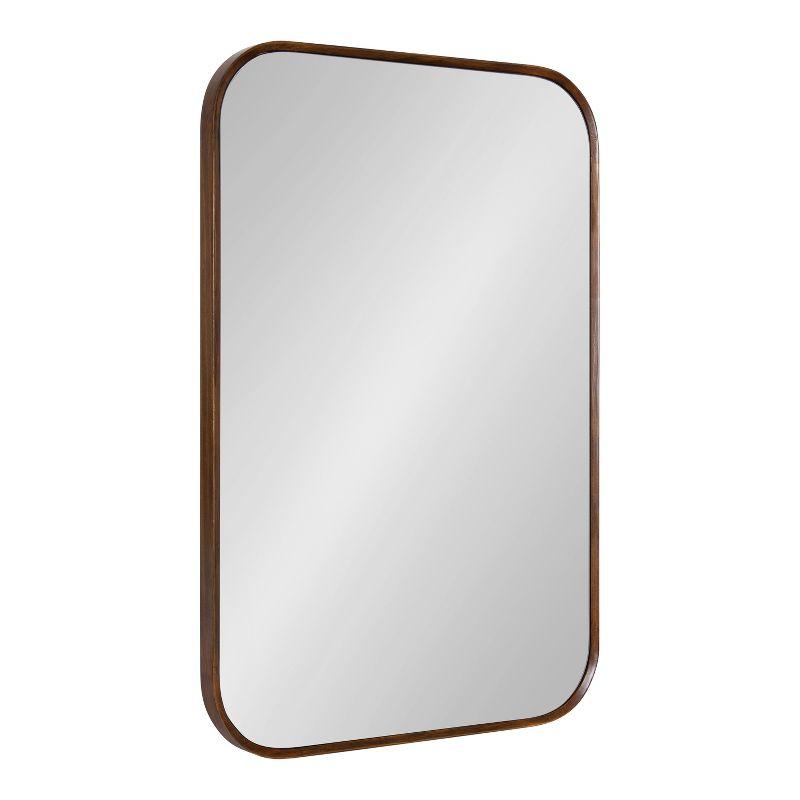 Kate and Laurel Nordlund Framed Wall Mirror, 23x35, Walnut Brown