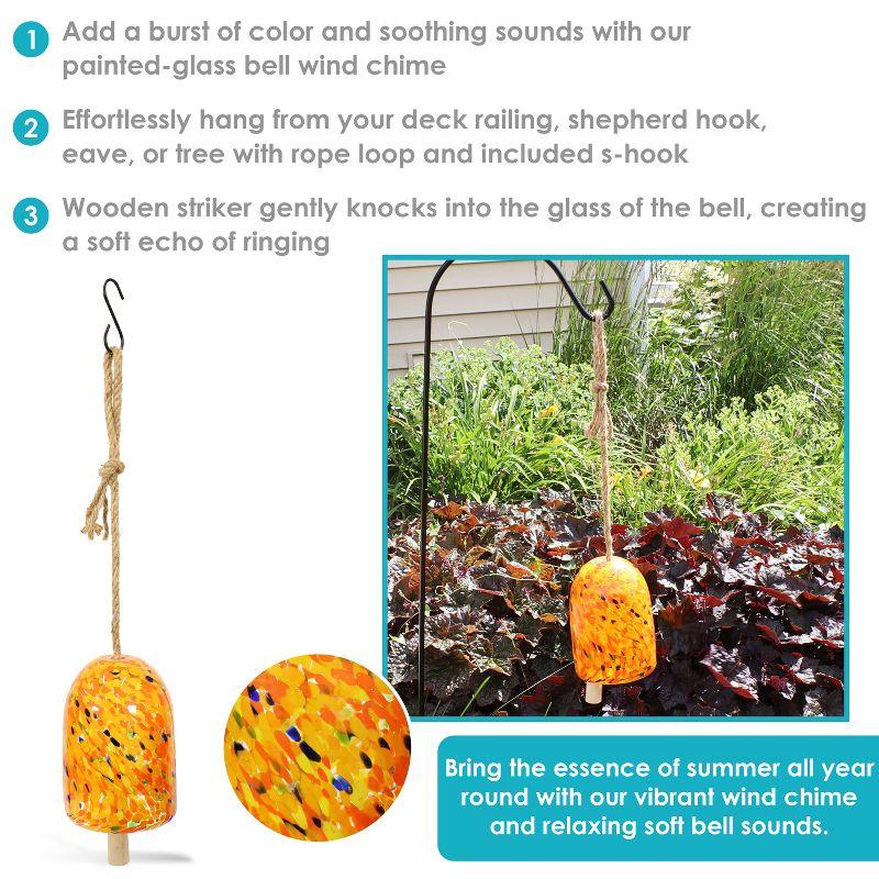 Sunnydaze Outdoor Natural Melody Glass Wind Bell Chime