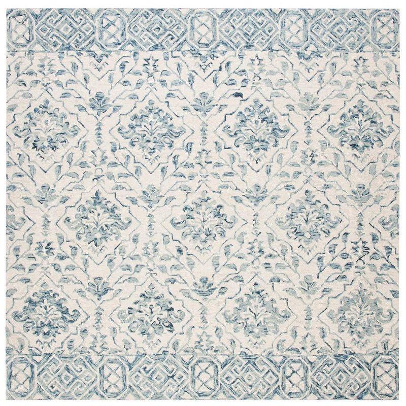 Dip Dye DDY901 Hand Tufted Indoor Accent Rug - Blue/Ivory - 3'x3' - Safavieh