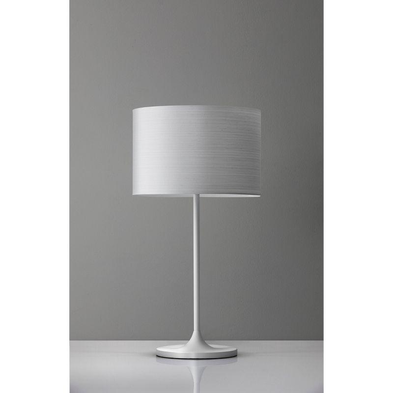 22.5" Oslo Collection Table Lamp White - Adesso: Scandinavian Design, Metal Base, Japanese Paper Shade