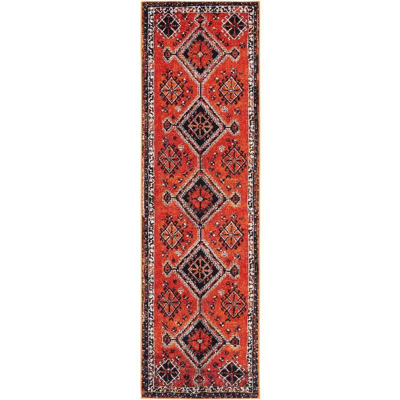Vintage Hamadan VTH293 Power Loomed Runner Rug - Orange/Red - 2'3"x8' - Safavieh.