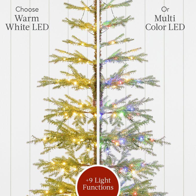 Best Choice Products 6ft Pre-Lit Sparse Christmas Tree w/ 200 2-in-1 LED Lights, Cordless Connection, Metal Stand
