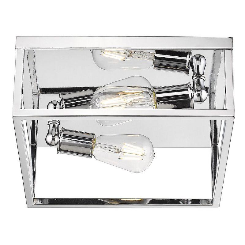Golden Lighting Wesson 2-Light Flush Mount in Chrome