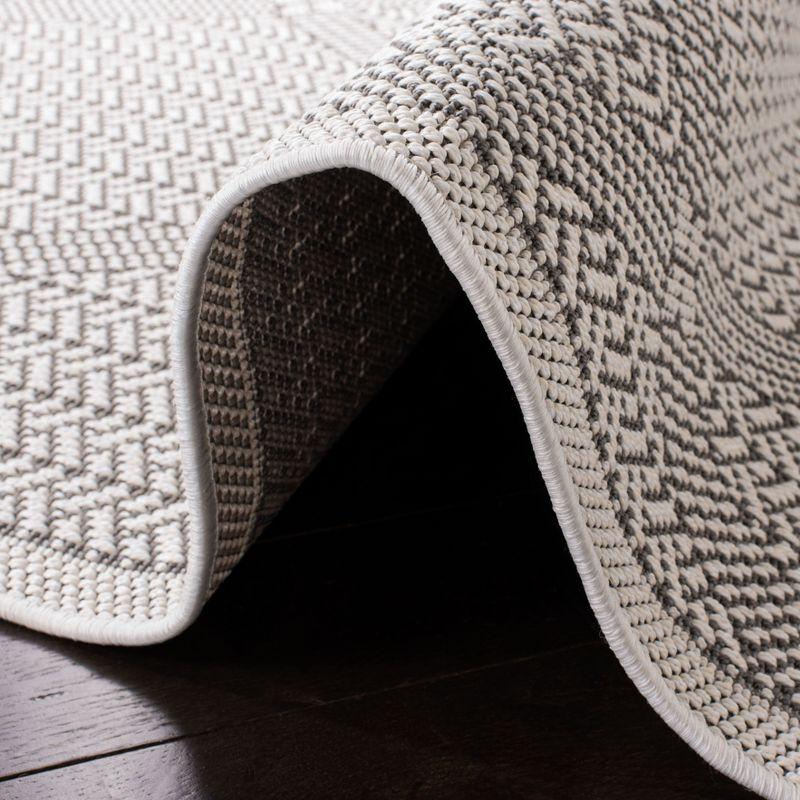 Bermuda BMU811 Power Loomed Indoor/Outdoor Area Rug - Cream/Gray - 8'x8' - Safavieh.