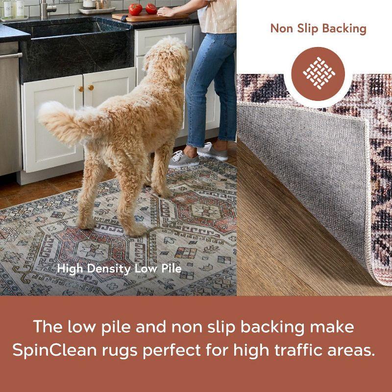 Nuloom Sasha Pet Friendly Machine Washable Medallion Area Rug, 2' x 3', Light Pink