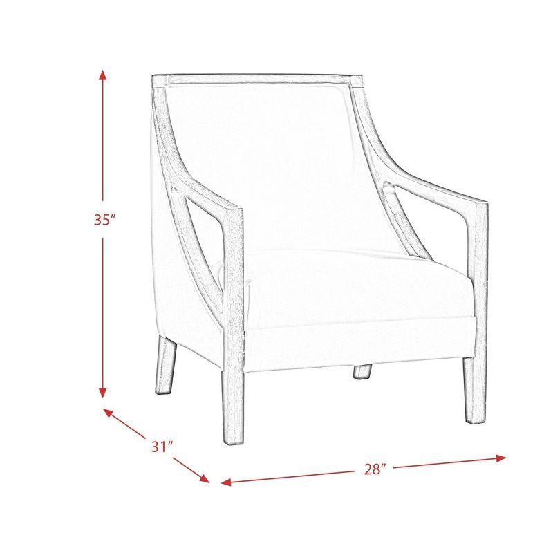 Dayna Accent Chair with White Wash Frame - Picket House Furnishings