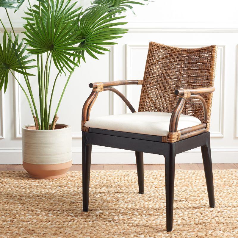 Gianni Arm Chair - SEA4011 - Brown/Black - Safavieh