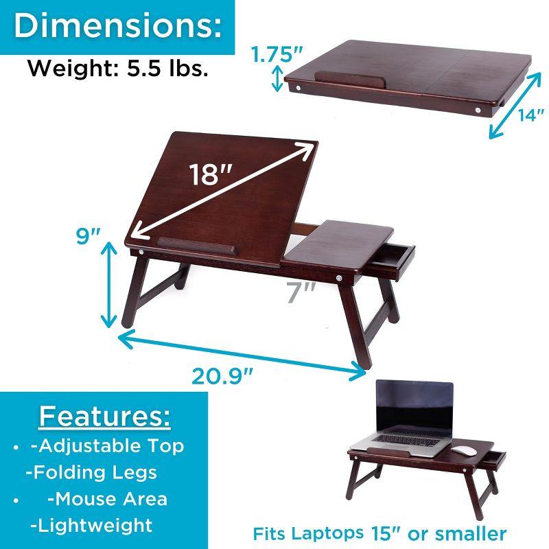 Sofia + Sam Adjustable Solid Wood Standing Desk Converter
