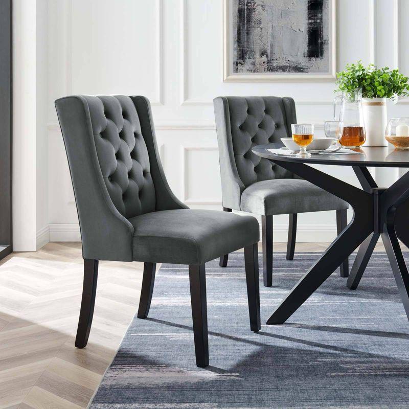 Modway Modway Baronet Performance Velvet Dining Chairs - Set of 2
