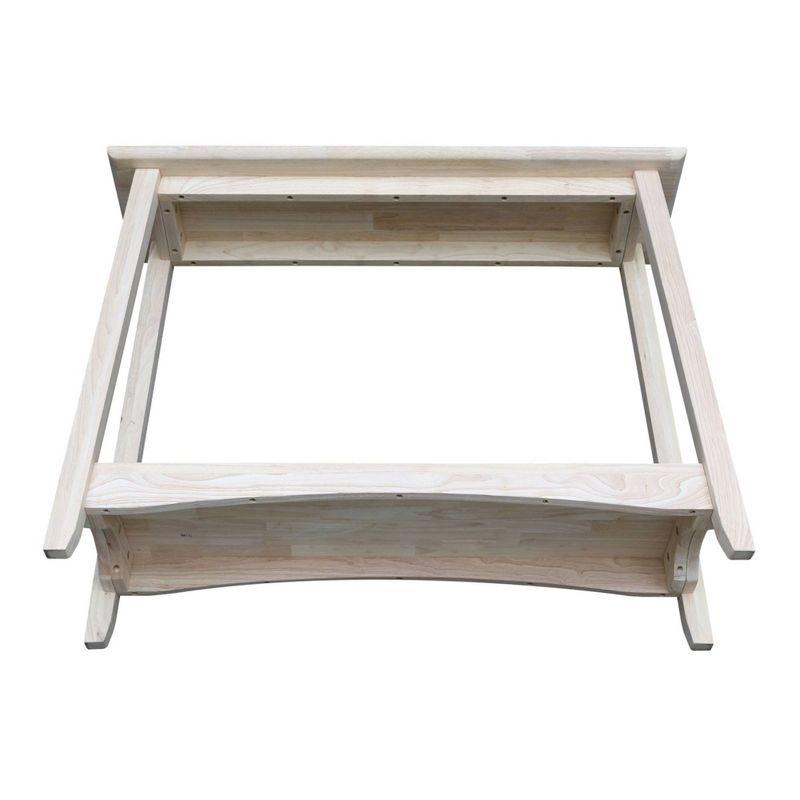 Shaker Console Table Unfinished - International Concepts: Solid Wood, Farmhouse Style, Entryway Storage