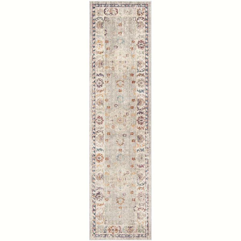 Illusion ILL708 Power Loomed Runner Rug - Light Grey/Cream - 2'3"x8' - Safavieh.