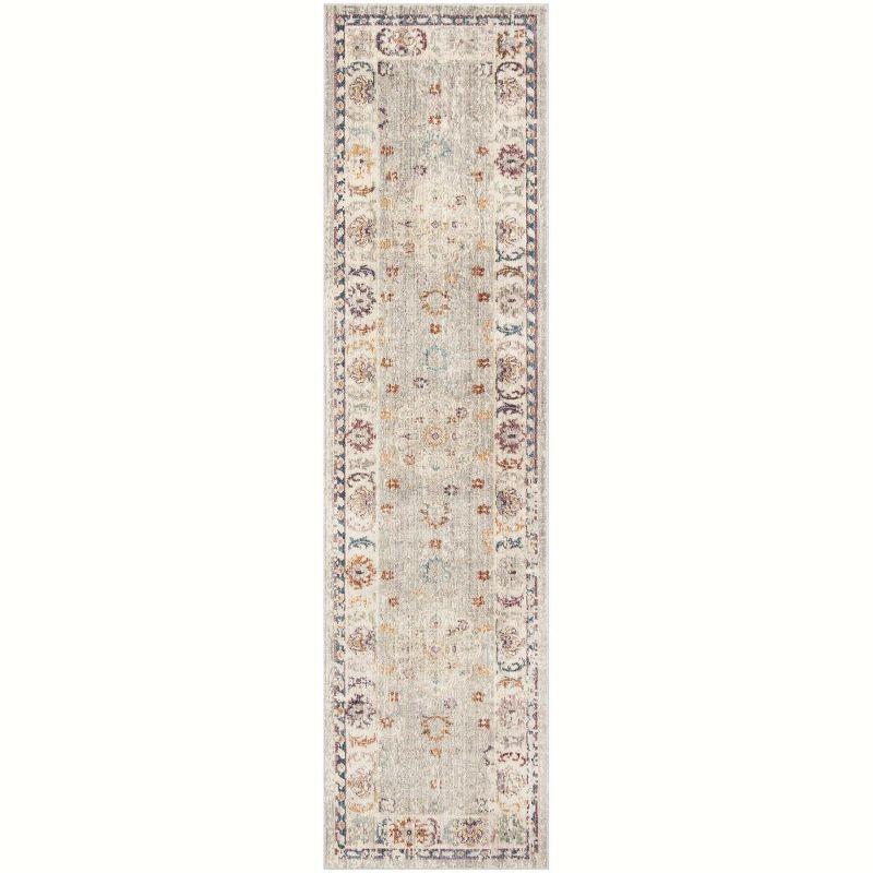 Elegant Gray Viscose 2'3" x 8' Hand-Knotted Runner Rug