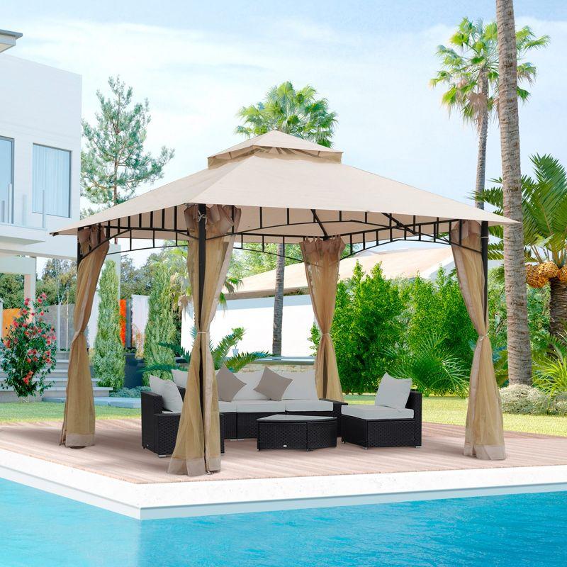 9.7 Ft. W x 9.7 Ft. D Metal Patio Gazebo