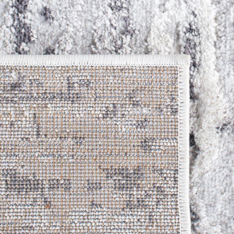 Amelia 700 ALA768 Machine Made Loomed Area Rug - Light Grey/Charcoal - 5'-3" X 5'-3"  Square - Safavieh