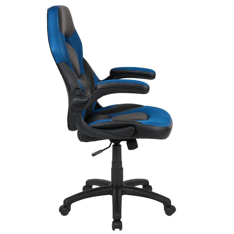 Flash Furniture X10 Gaming Chair Racing Office Ergonomic Computer PC Adjustable Swivel Chair with Flip-up Arms