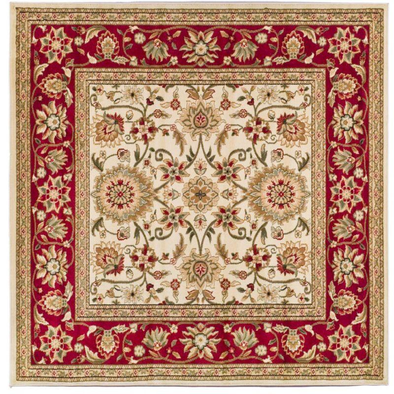Lyndhurst LNH212 Power Loomed Area Rug - Ivory/Red - 6'x6' - Safavieh