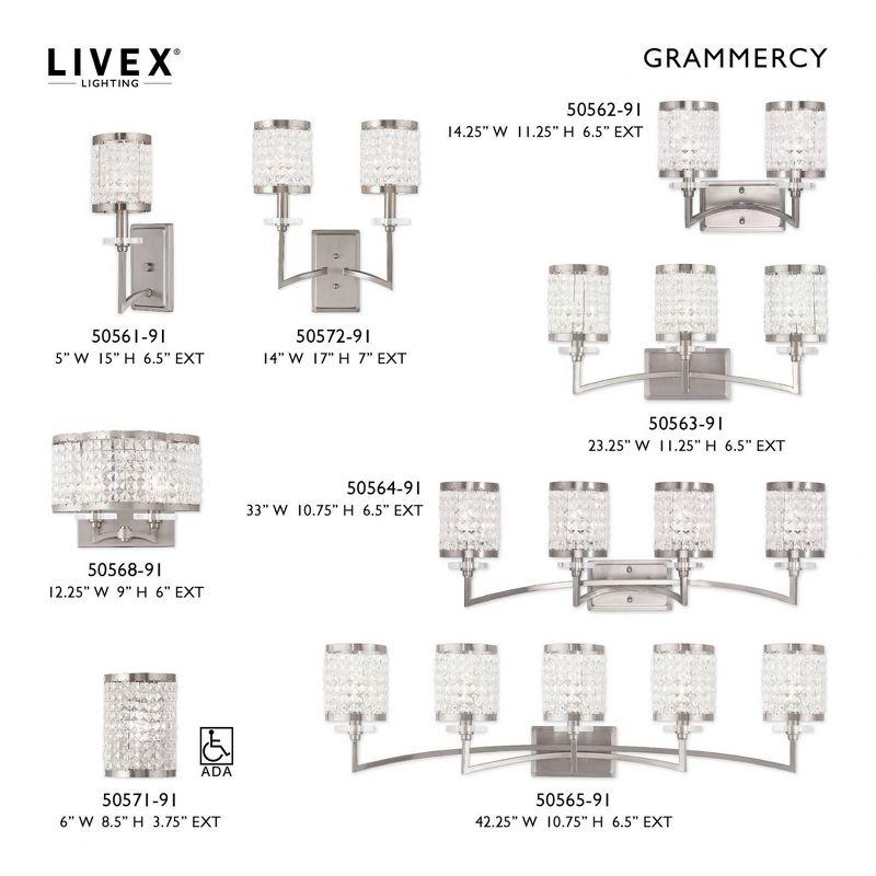 Livex Lighting Grammercy 2 - Light Wall Light in  Brushed Nickel