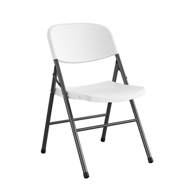 COSCO Commerical Plastic Folding Chairs, 4-Pack, White Speckle