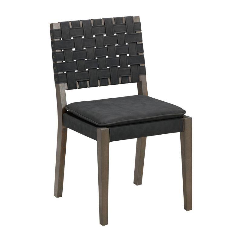 Nathan James Cohen Faux Leather Dining Chair Black