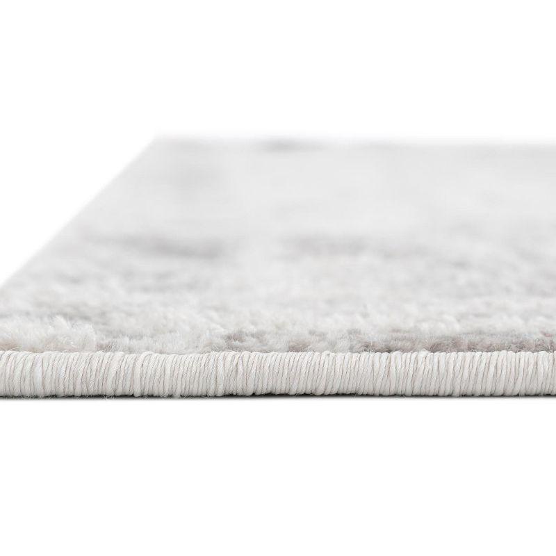 Unique Loom Oxford Collection Area Rug - Bodleian (6'  Square Ivory/Gray)