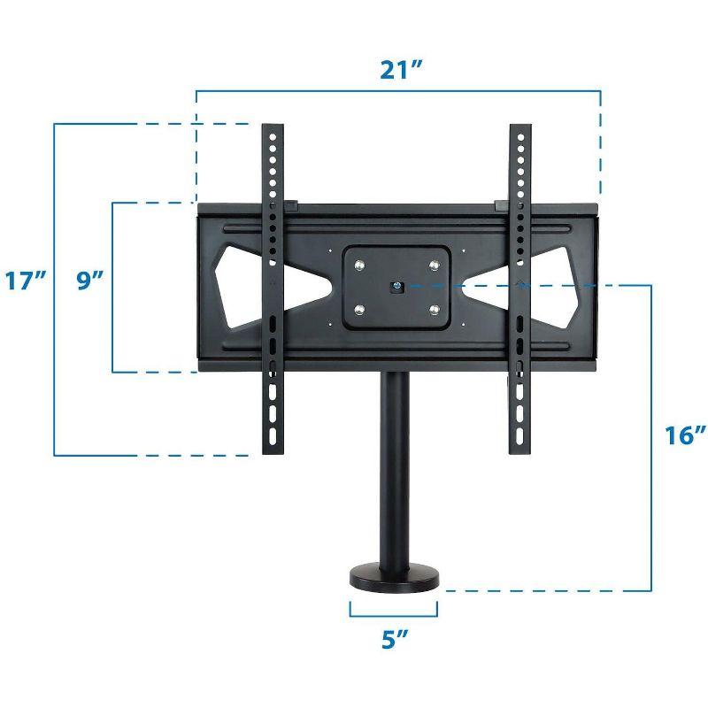 Mount-It! Bolt Down TV Stand | Heavy Duty Swivel Table Top Desktop Mount For  32" - 55" VESA TVs