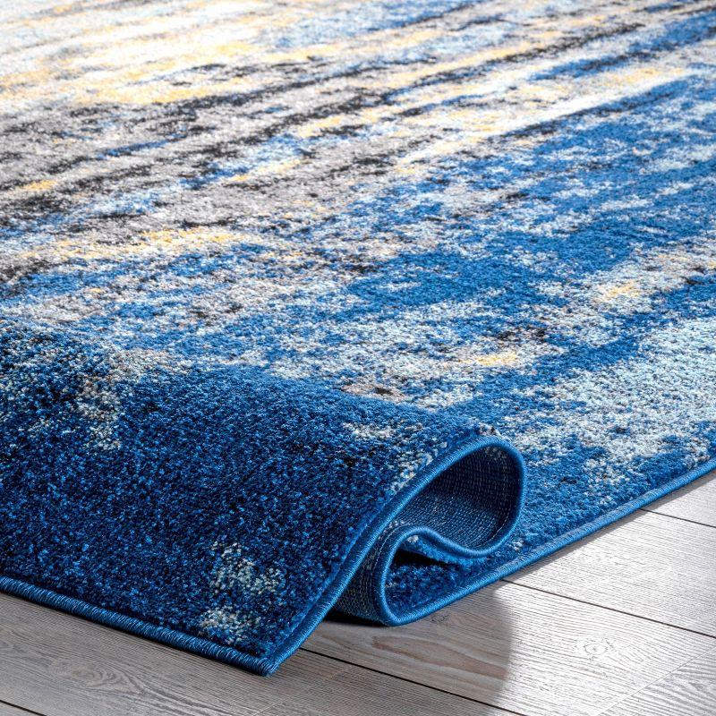 2'8"x8' Runner Katharina Area Rug Blue- nuLOOM: Low Pile, Stain-Resistant, Nautical Style, Indoor Use