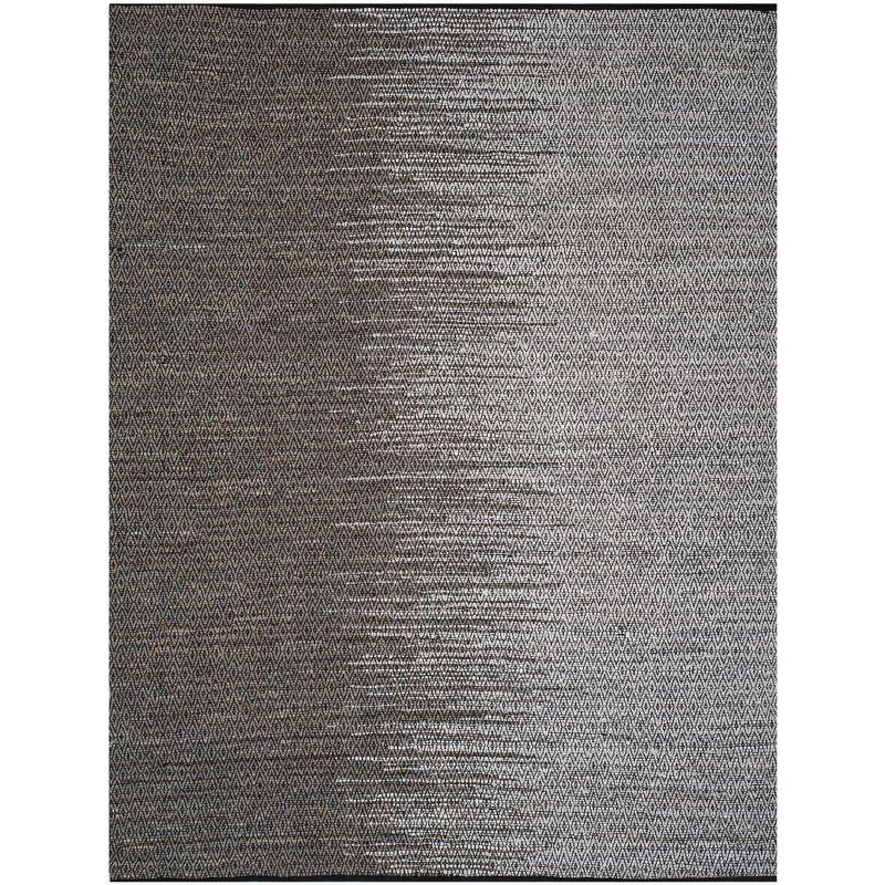 Vintage Leather VTL388 Hand Woven Indoor Area Rug - Light Grey/Grey - 8'x10' - Safavieh