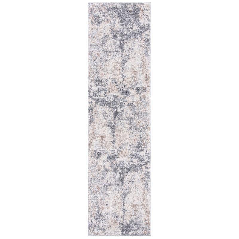 Calanthia Light Grey Abstract Textured Runner Rug - 2' x 13'