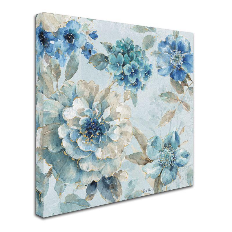 Indigold IX Blue and White Floral Canvas Art