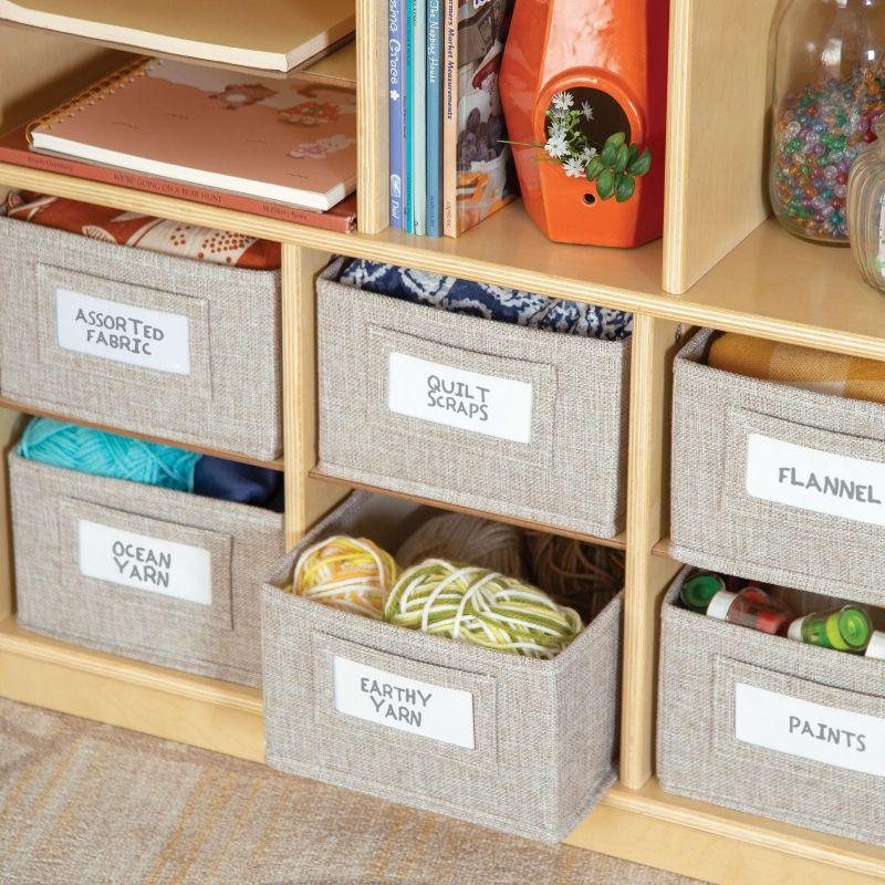 Natural Wood Kids' Storage Unit with Cubbies and Bins