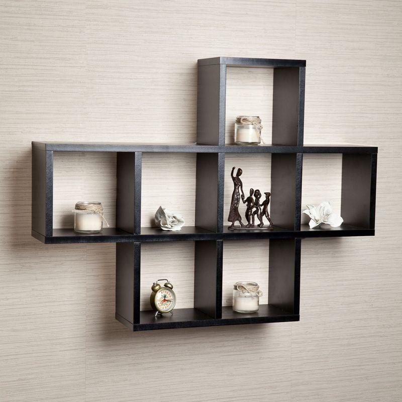 Danya B Cubby Laminated Veneer Shelving Unit Black