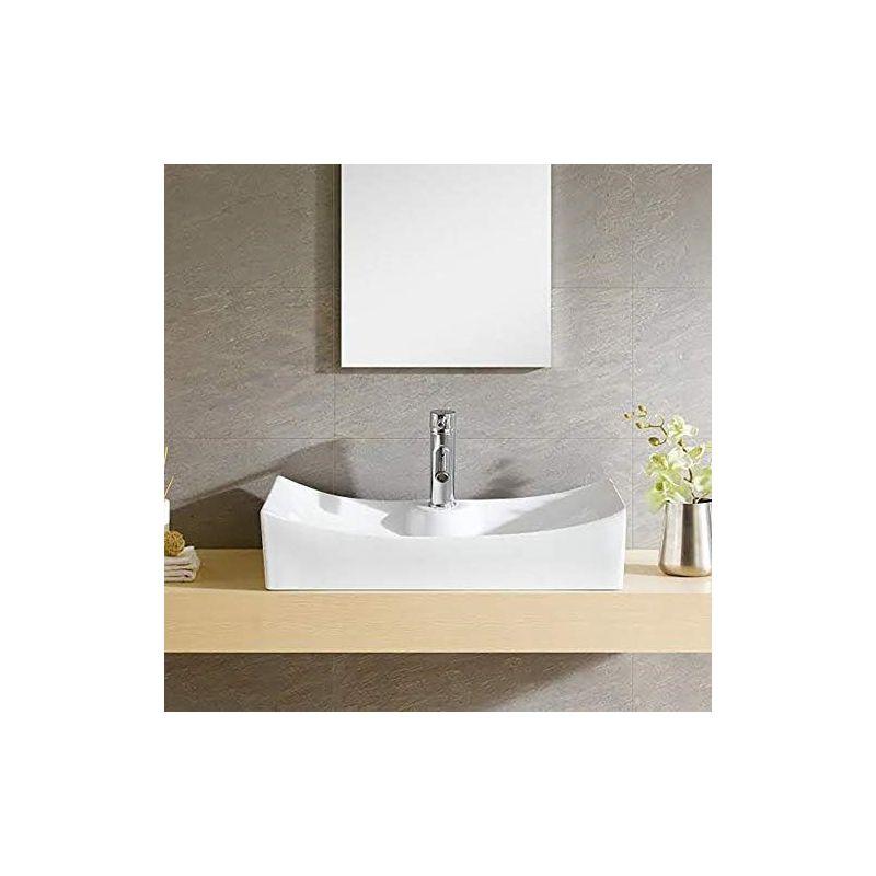 Fine Fixtures Rectangular Vessel Sink Vitreous China